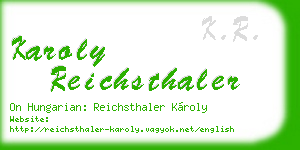 karoly reichsthaler business card